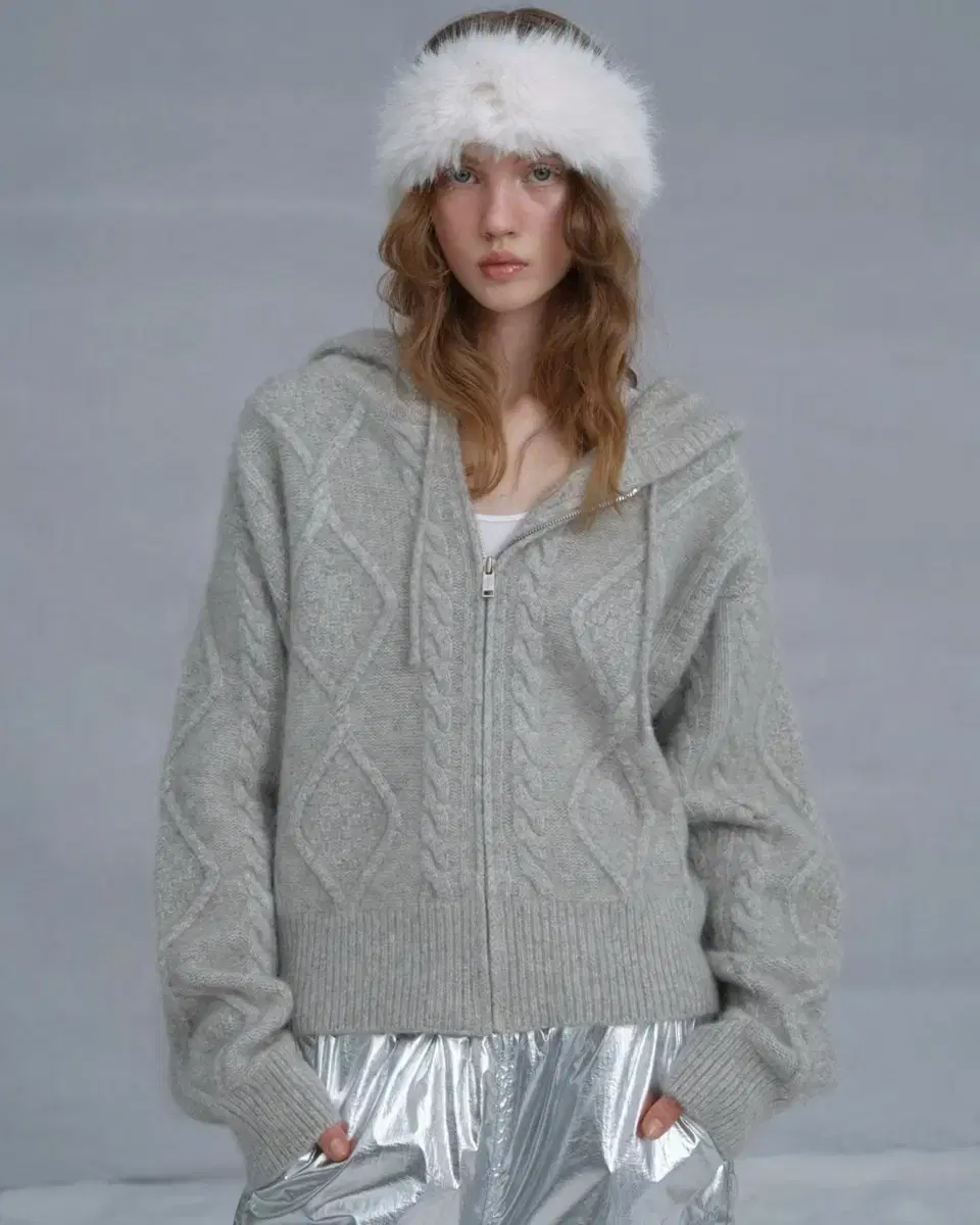 The Barnet soap zipup knit cardigan Oversized Soap Zip-Up Knit